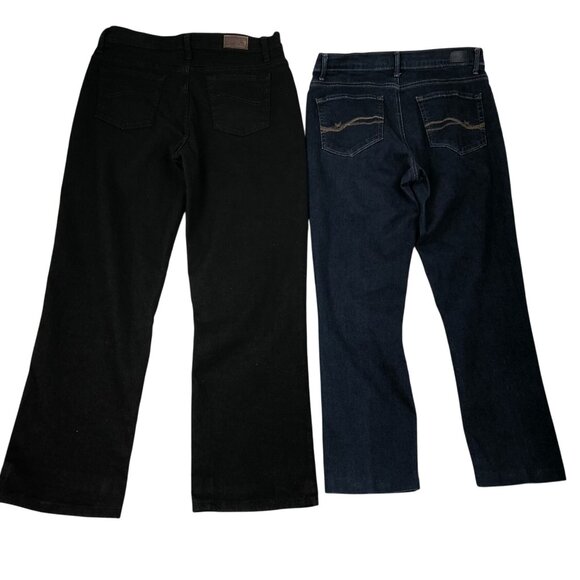 Lee Womens Jeans Size 10 Petite Lot of Two Straight Casual Denim Classic Blue - Picture 2 of 16